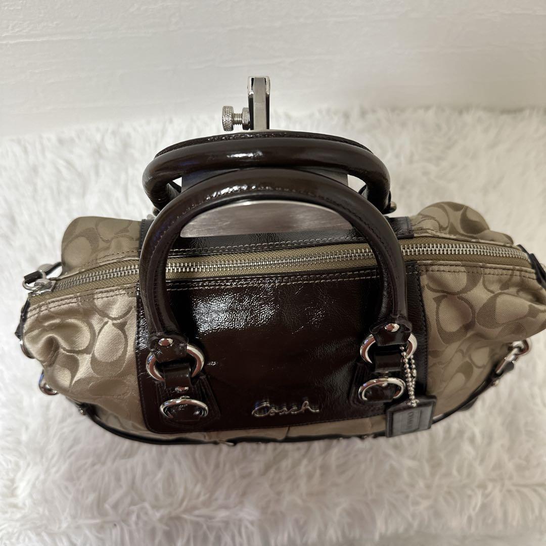 新品✨COACH コーチ 2wayミニボストンバッグ シグネチャー