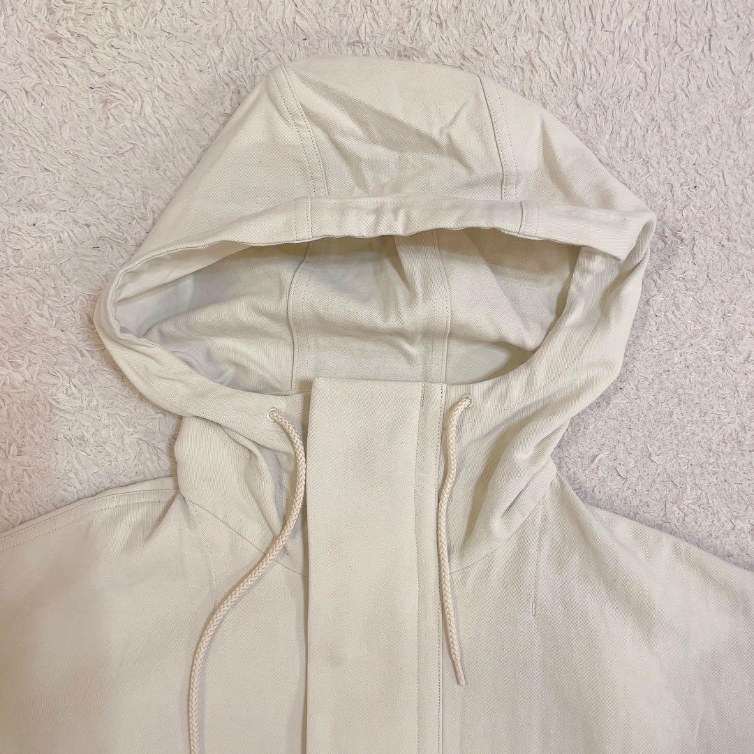 【美品】YLEVE イレーヴ コットン/リネン モッズコート フーデッド