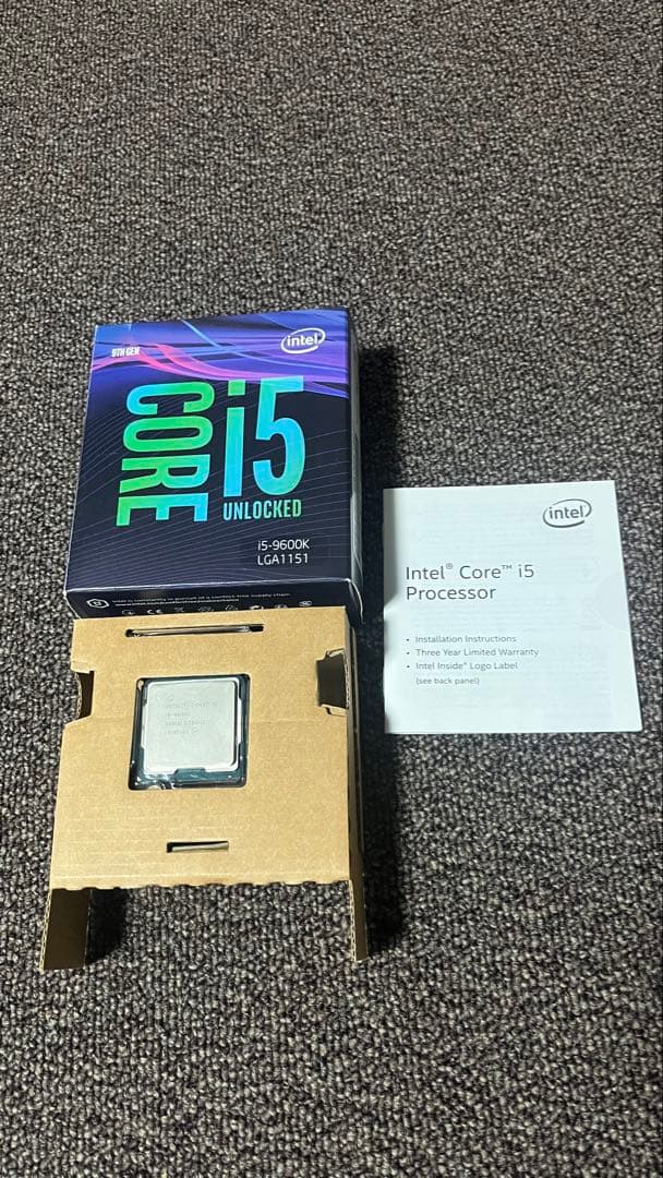 動作確認済みIntel Core i5-9600K CPU LGA 1151