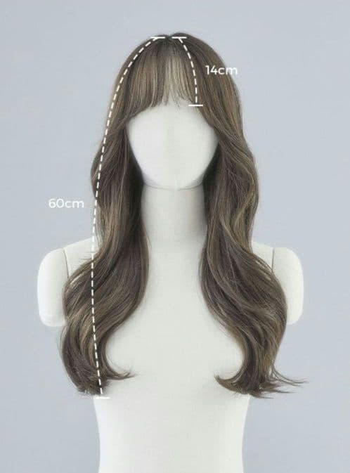 セール★新品✨ピンクエイジ★手植フルウィッグシースルーバング Cカール(モースト