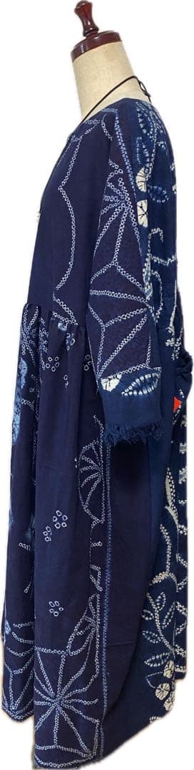 有松絞り❣️風呂敷　　リメイク　ワンピース　藍染❣️