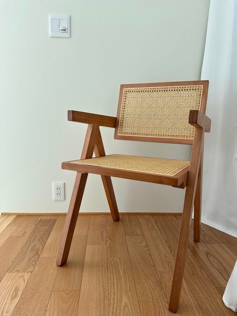 早い者勝ち✨ピエール・ジャンヌレ風 ラタンチェア チェア イス ラタン