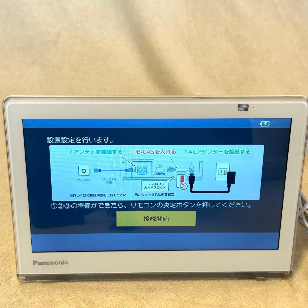 美品 動作OK パナソニック ポータブル プライベート ビエラ 10v 防水TV