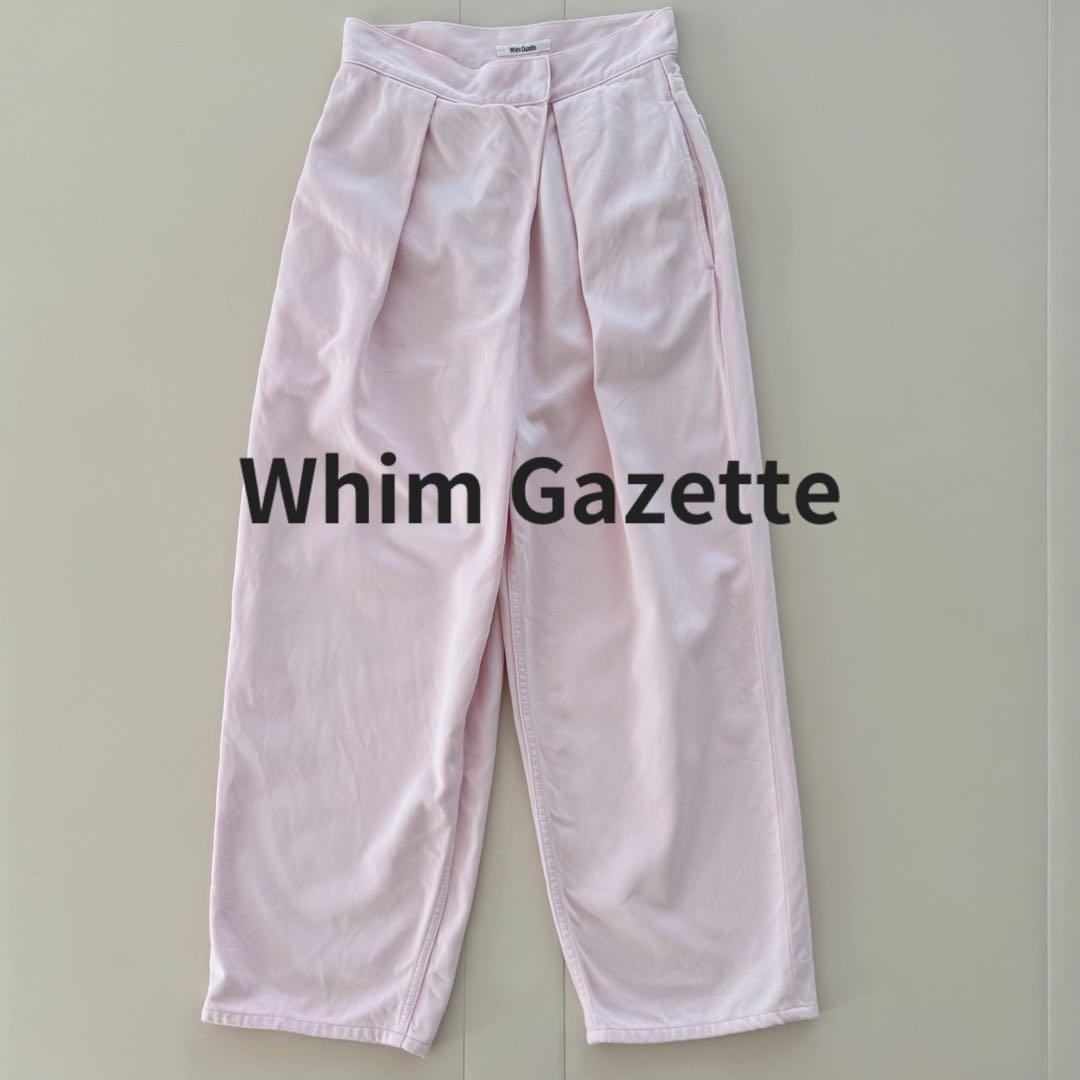 Whim Gazette ウィムガゼット ピンク ラップデニムパンツ 36