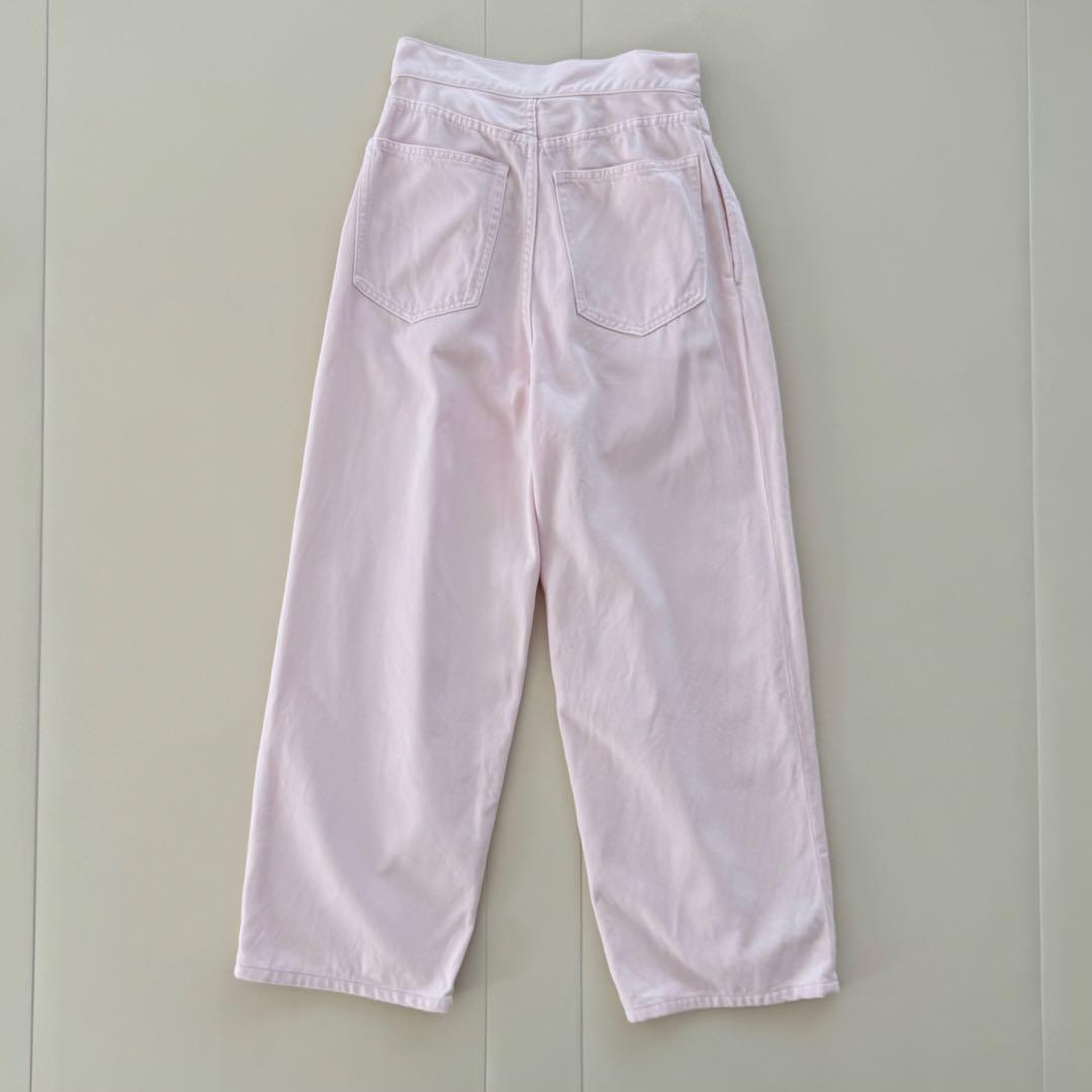 Whim Gazette ウィムガゼット ピンク ラップデニムパンツ 36