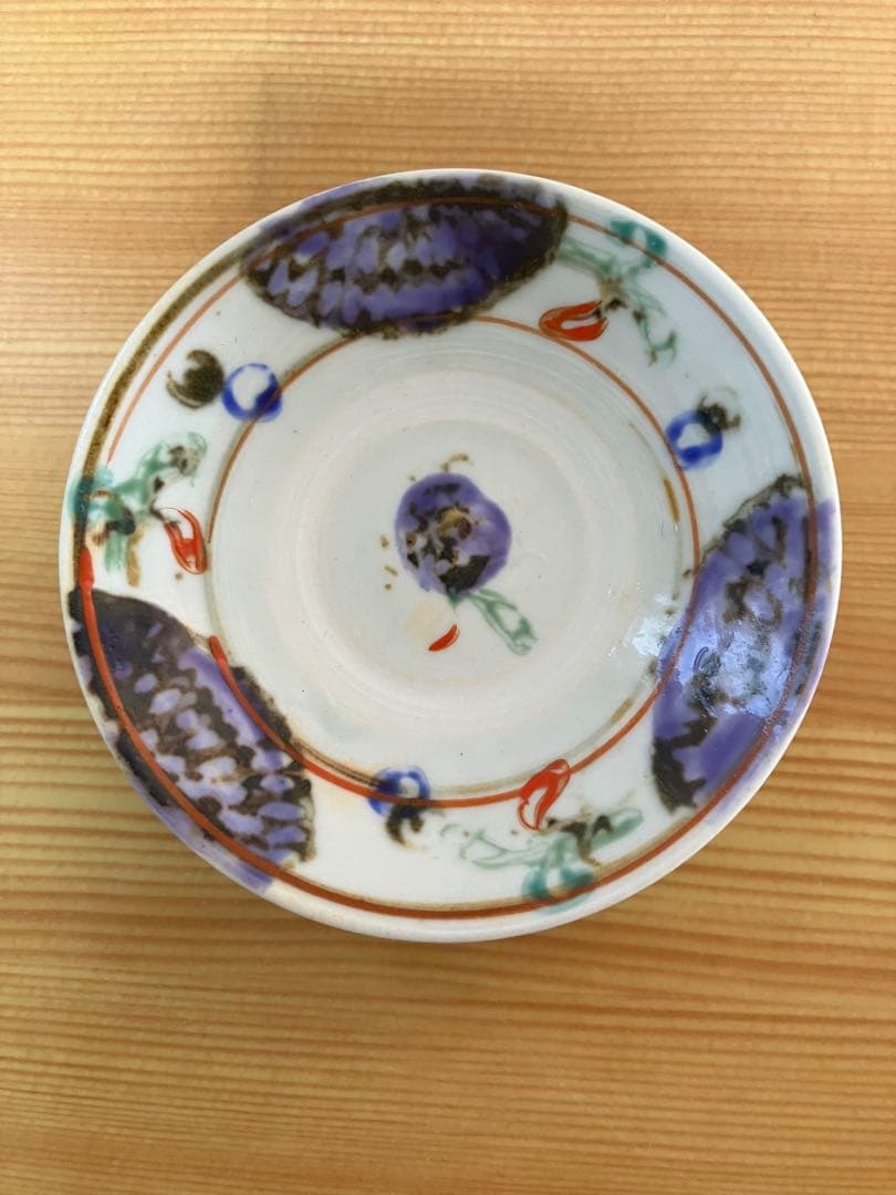 伊藤聡信 印判湯呑1点 色絵小皿2点