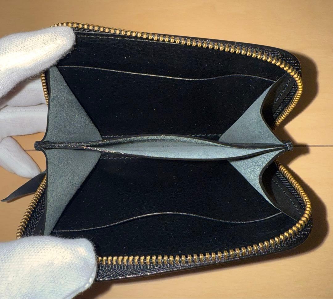 鞄いたがき プレイングドル入れ 大 ブラック ゴールドファスナー仕様