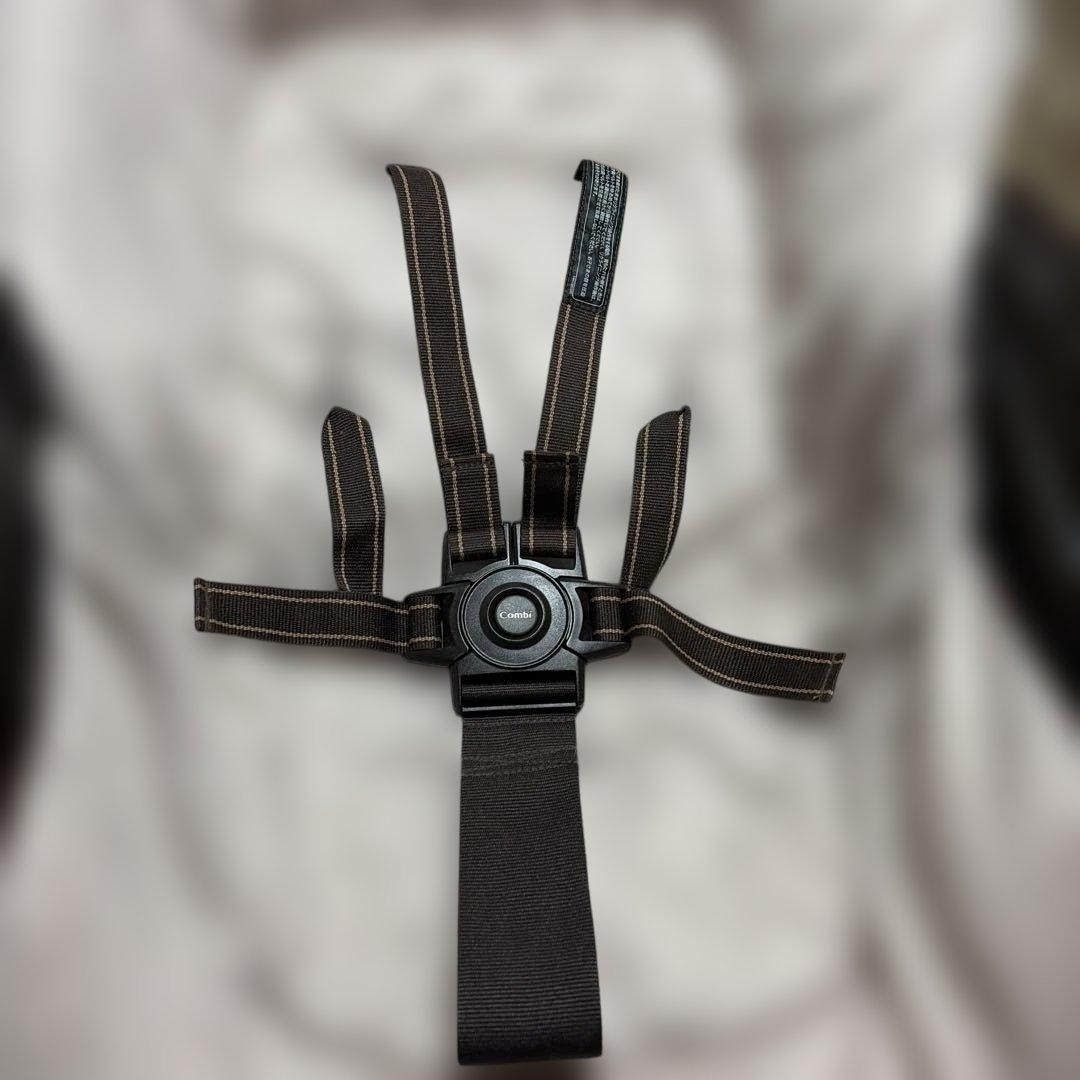 【美品】CombiネムリラAT BEDi 茶ベージュハイローチェアオートスイング