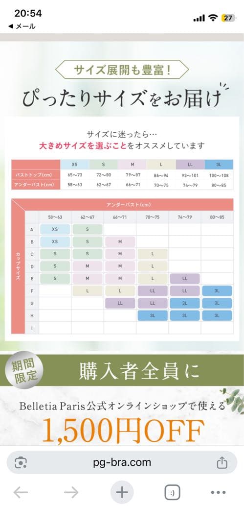 PGブラ ノンワイヤー ブラック2枚セット