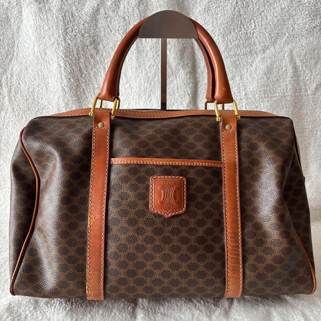 ✨️美品✨️ CELUNE セリーヌ ボストンバッグ ブラゾン柄 レザー PVC