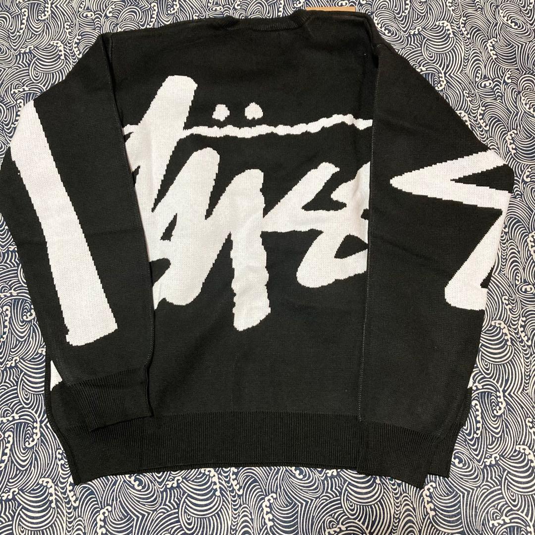 Stussy Stock ブラック ニット セーター 黒 Lサイズ