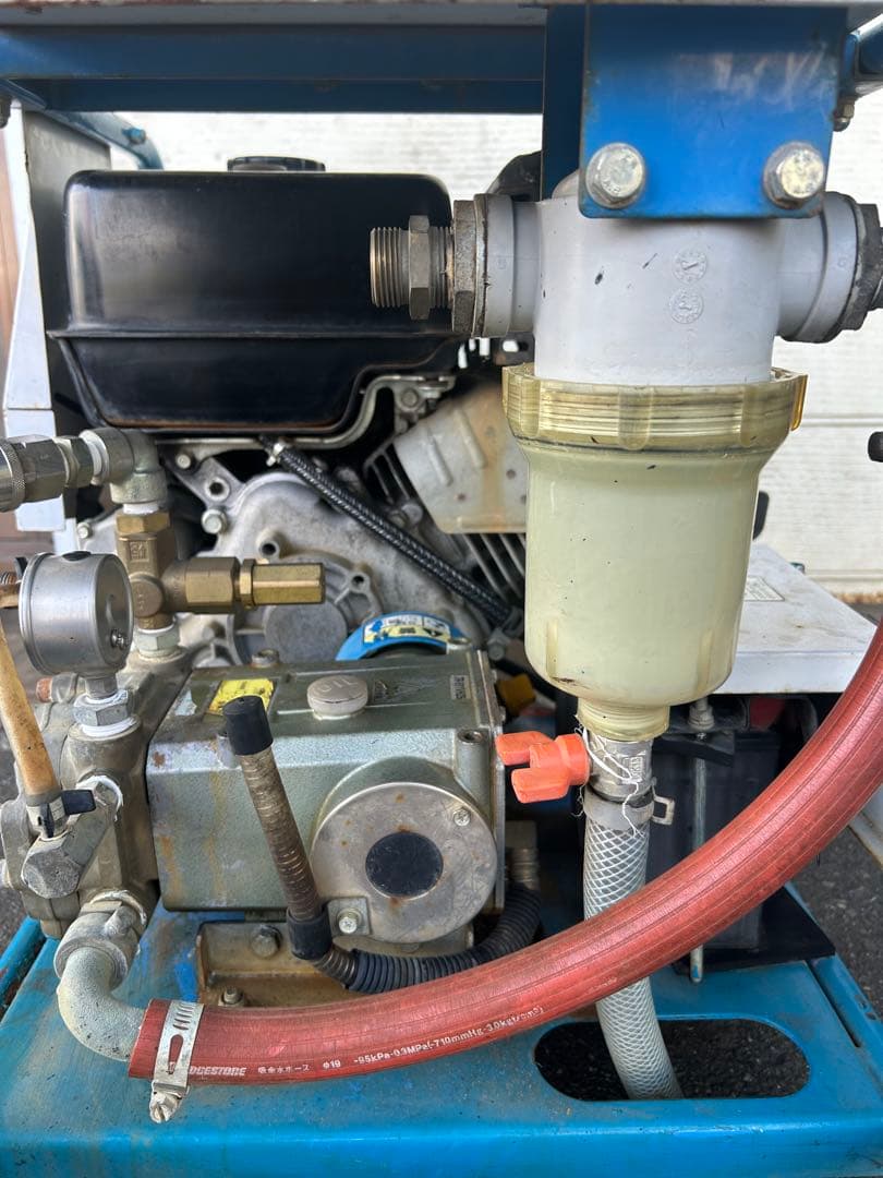 KL1★強い★ツルミ鶴見製作所エンジン式高圧洗浄機　多水量型　HPJ-680ES