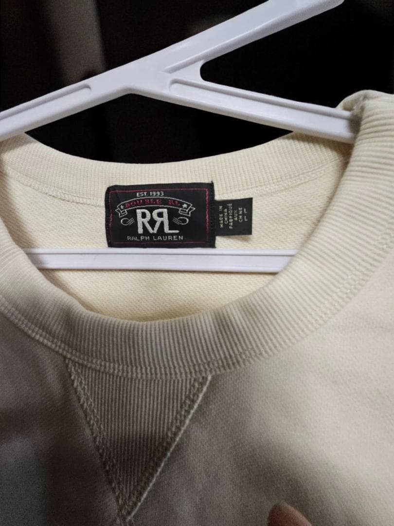 vector送料無料/新品未使　DOUBLE Rアイボリースウェット（L)