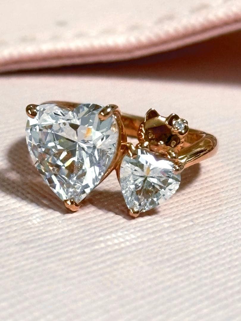 貴重　HELLO KITTY ハートリングsilver ピンクゴールド