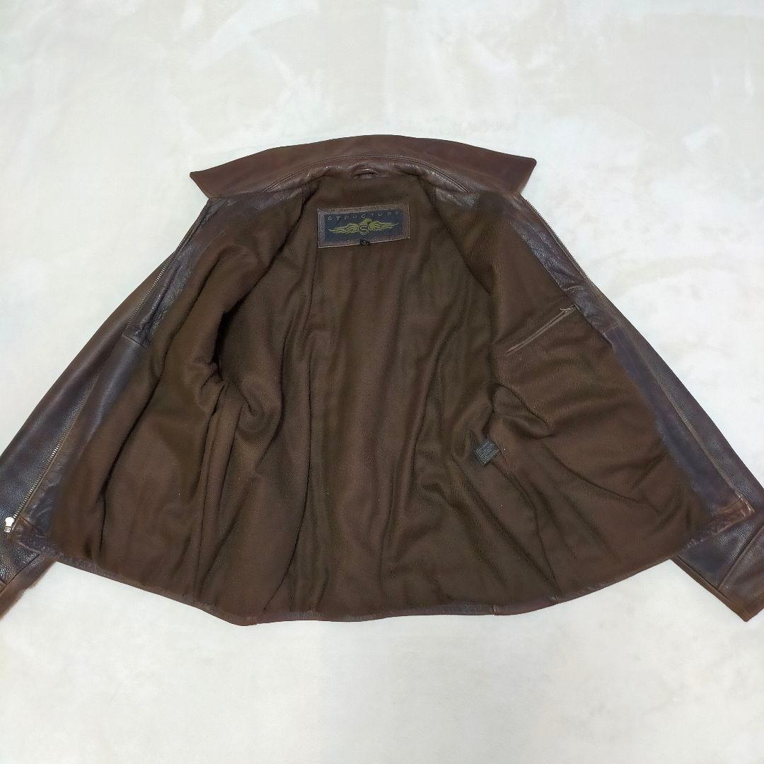 90S　短丈　L〜XL程度　本革　レザージャケット　カーコート