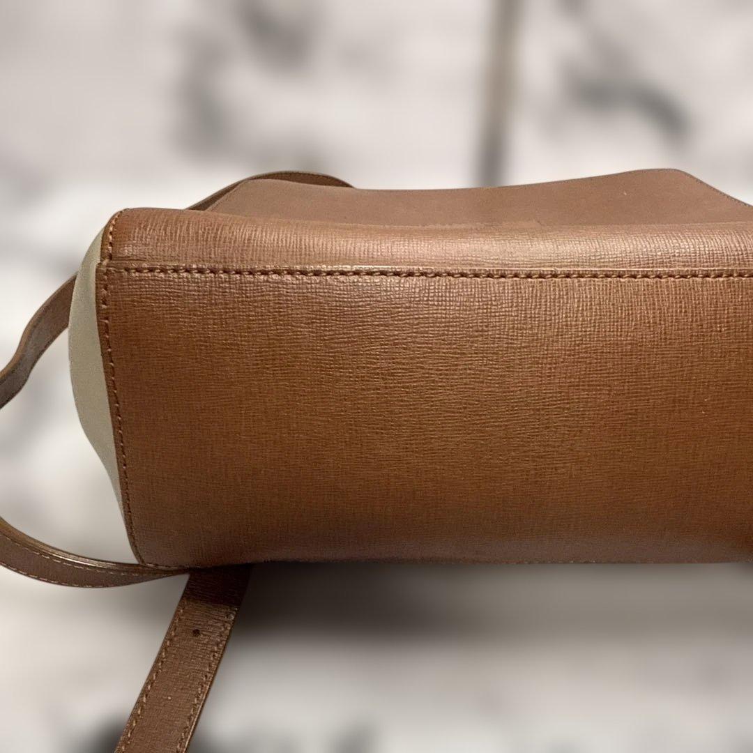 (美品)大人気、ポールスミス、リュック、オールレザー、シボ革、人気色、茶、グレー