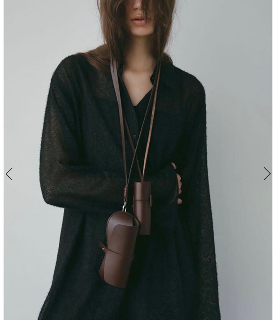 エトレ タンドレザーサングラスケース新品ブラウン