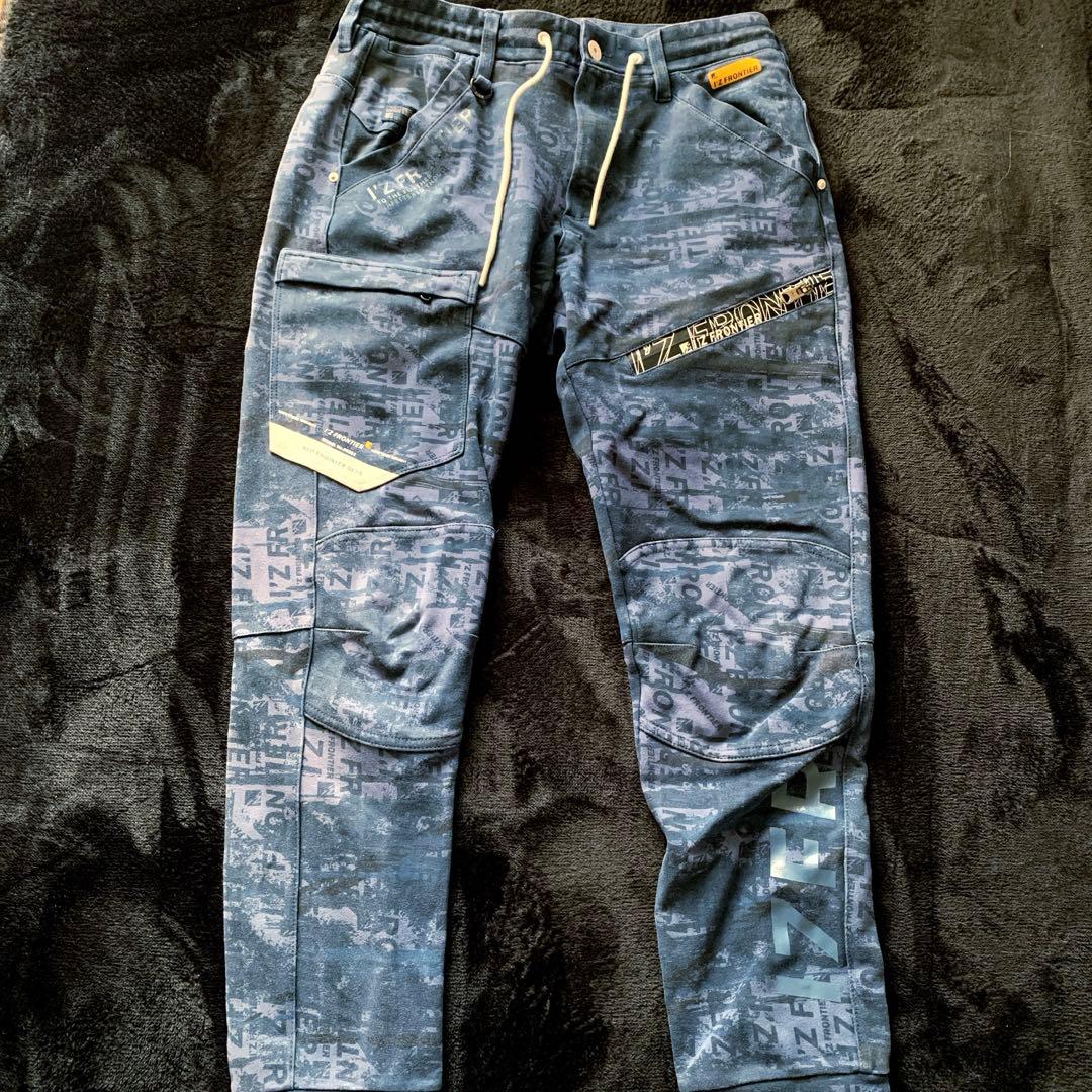 【 I'ZFRONTIER 】　カモフラ.ラグブルー上下セット 上L下M