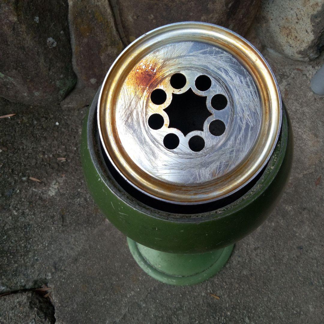 【希少】スタンド灰皿　昭和レトロ　レアなウグイスグリーン　アンティーク