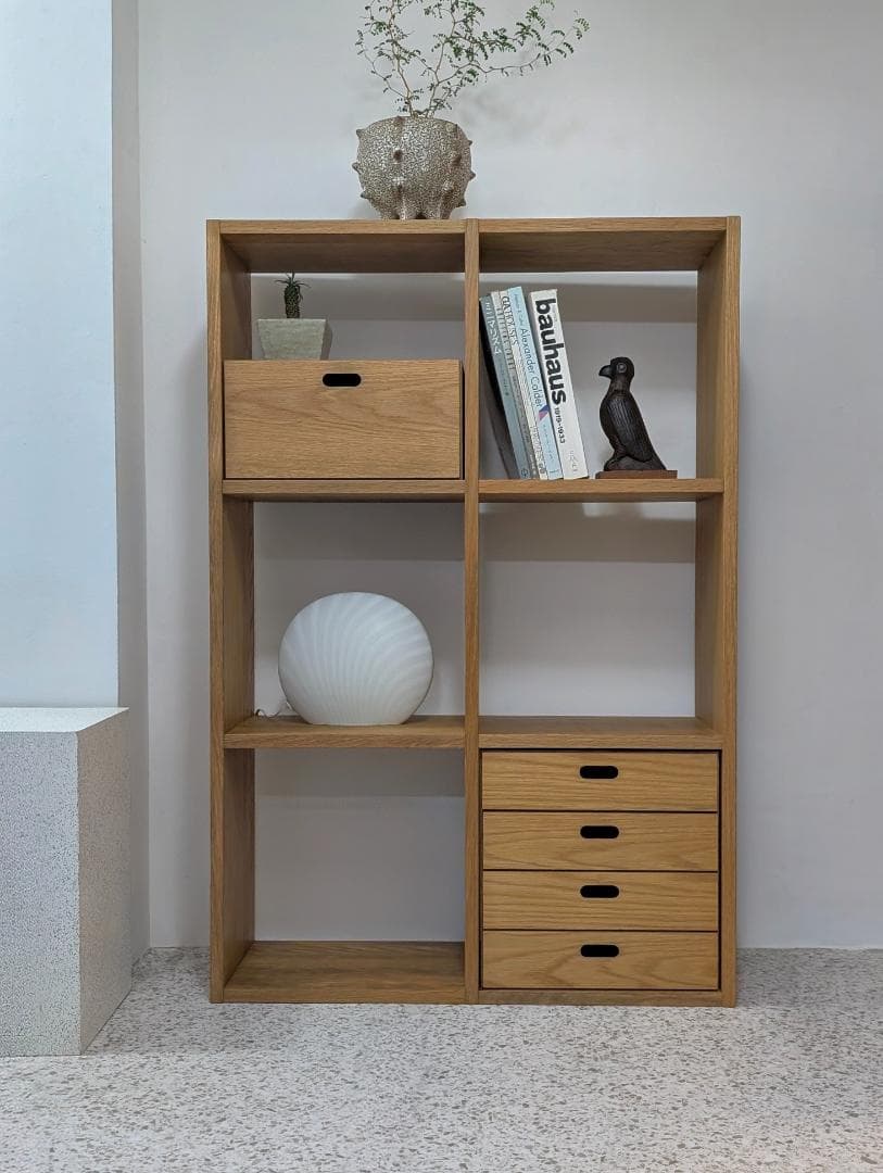 USED MUJI 無印 スタッキングシェルフ 3段×2列 オーク ※引出し別売