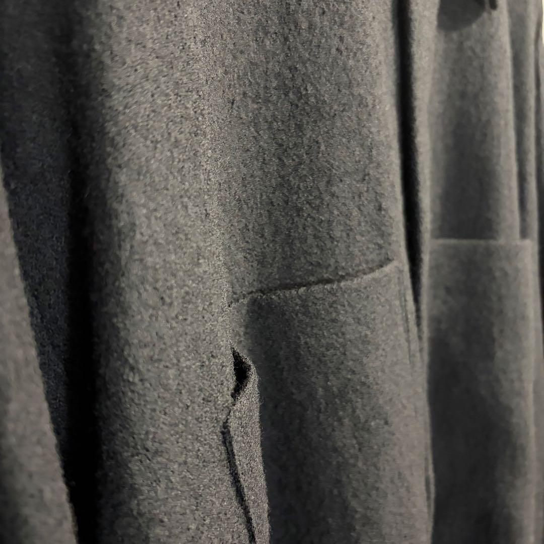 【新品未使用】MBハイエンド尾州 2/48ウールガーゼシアーシャツ ブラックS