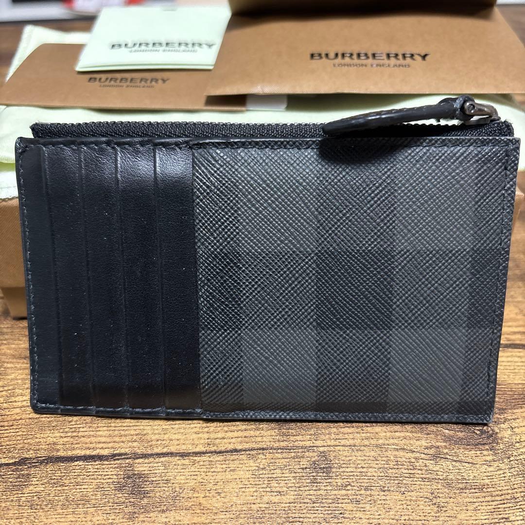 BURBERRY ブラック レザー ケース