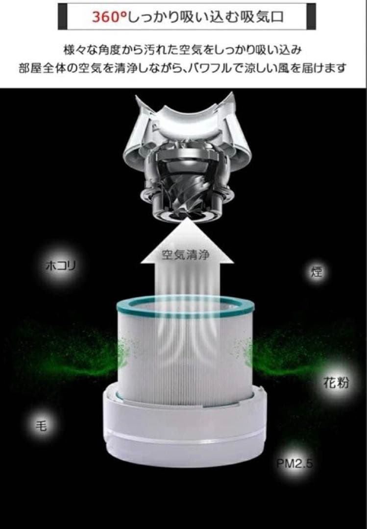 acun 様 未使用）空気清浄機付きファンヒーター タワーファン セラミックヒー