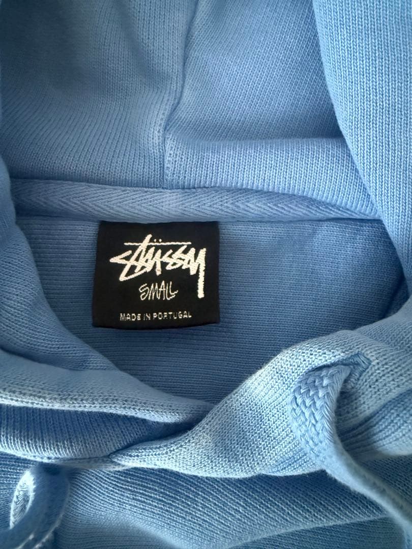 Stussy ライトブルー パーカー Sサイズ