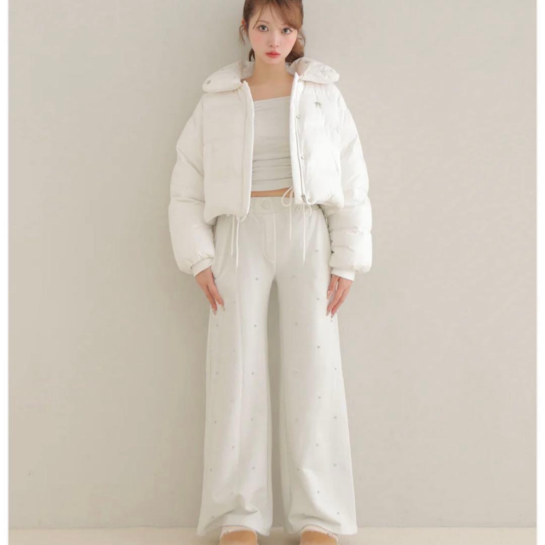 ジャケット・アウター M me eme Bijou cropped down jacket