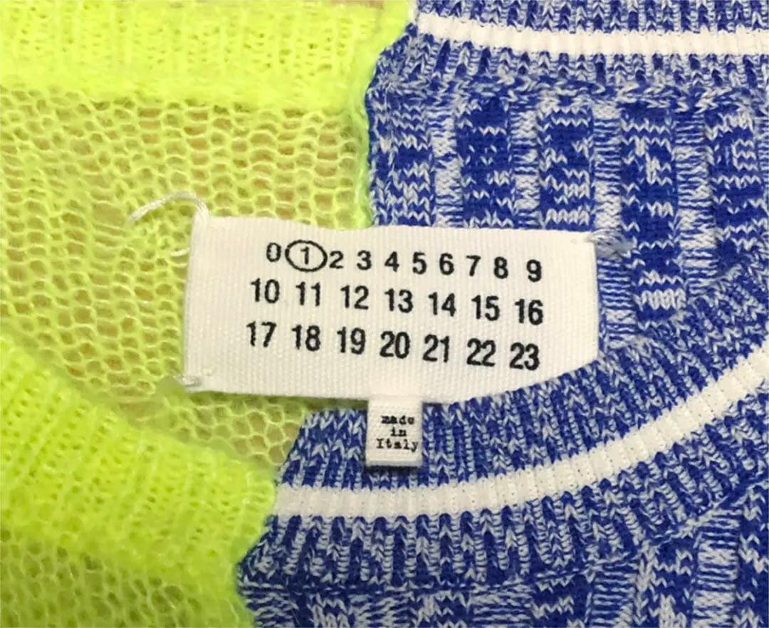 ★希少★メゾンマルジェラ　ドッキングニットセーター　レインボー　1ライン