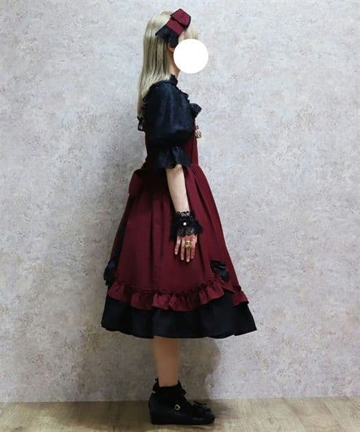 Chalmiere 不思議の国 ジャンスカ&カチューシャ 2点セット ワイン