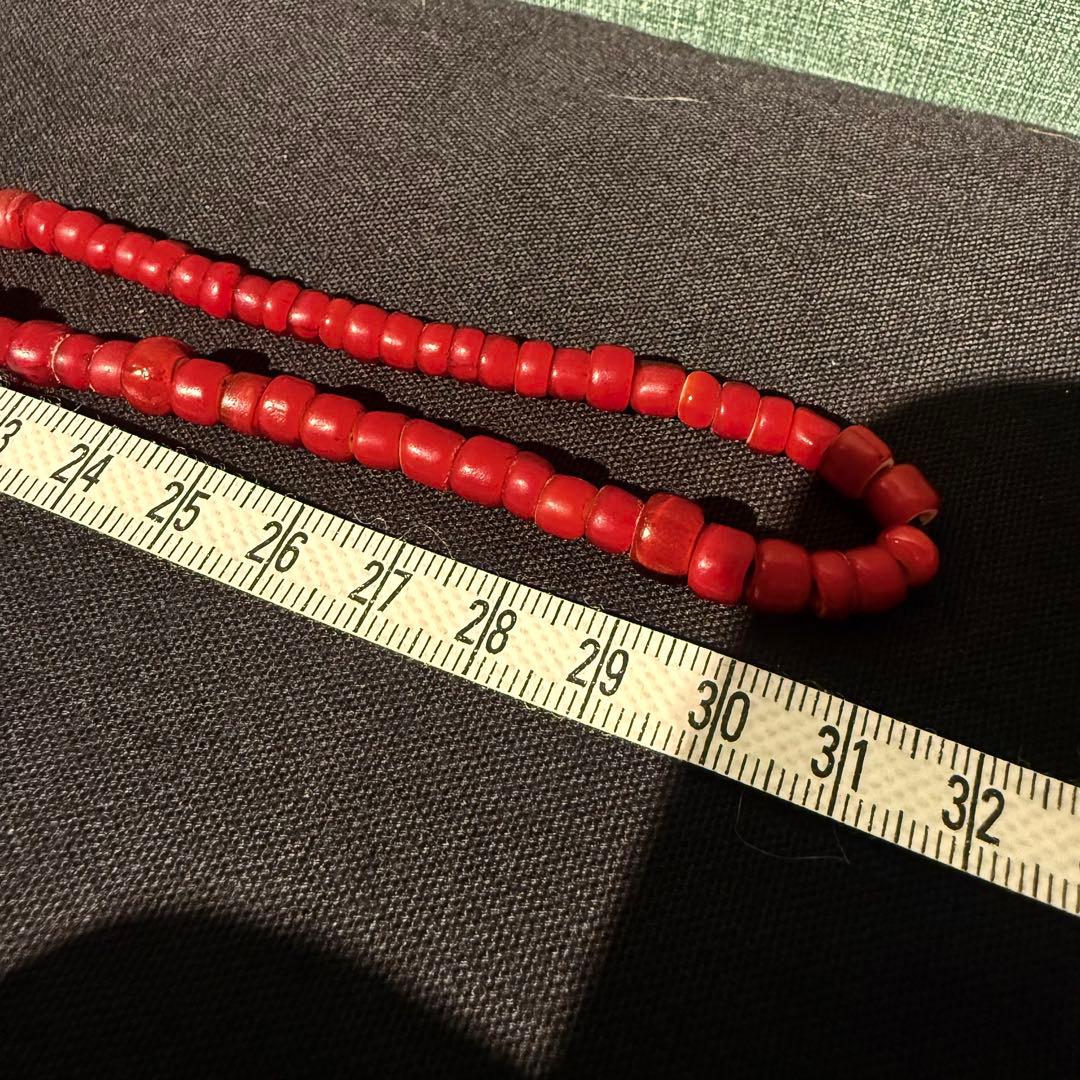 1990年代購入 ホワイトハーツ アンティーク オールドビーズ 62cm