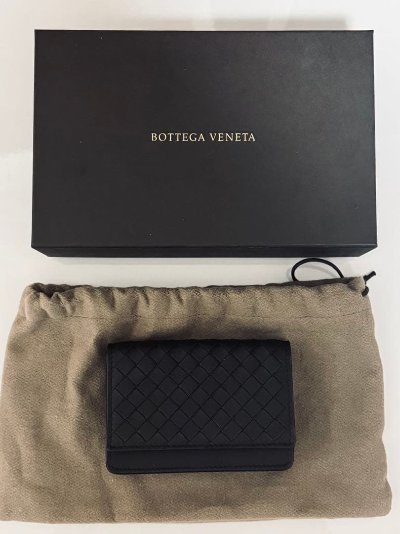 BOTTEGA VENETA イントレチャート カードケース 名刺入れ ブラック