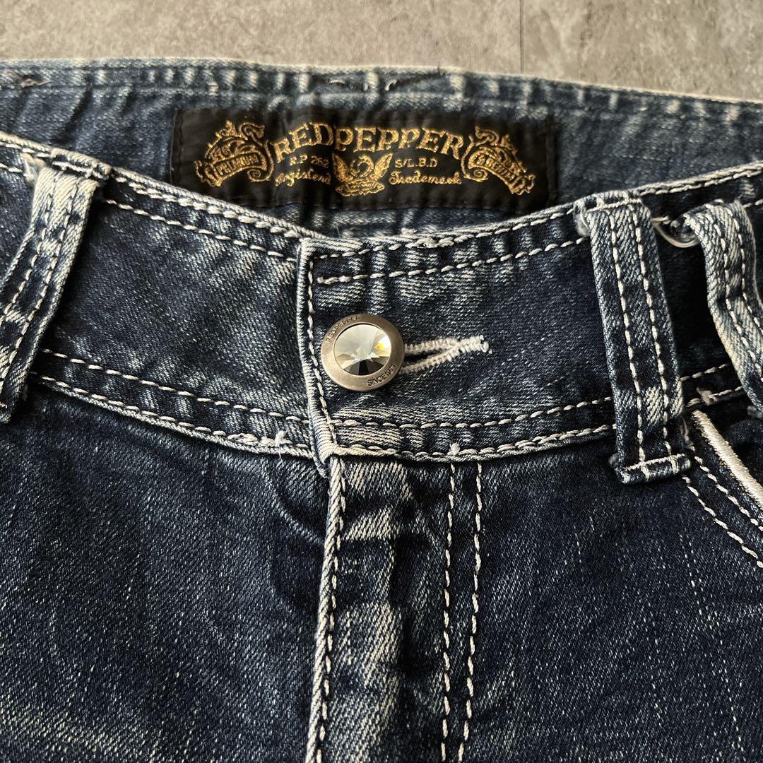 レッドペッパー ウィング刺繍　ブーツカットフレア y2k デニムパンツ　27