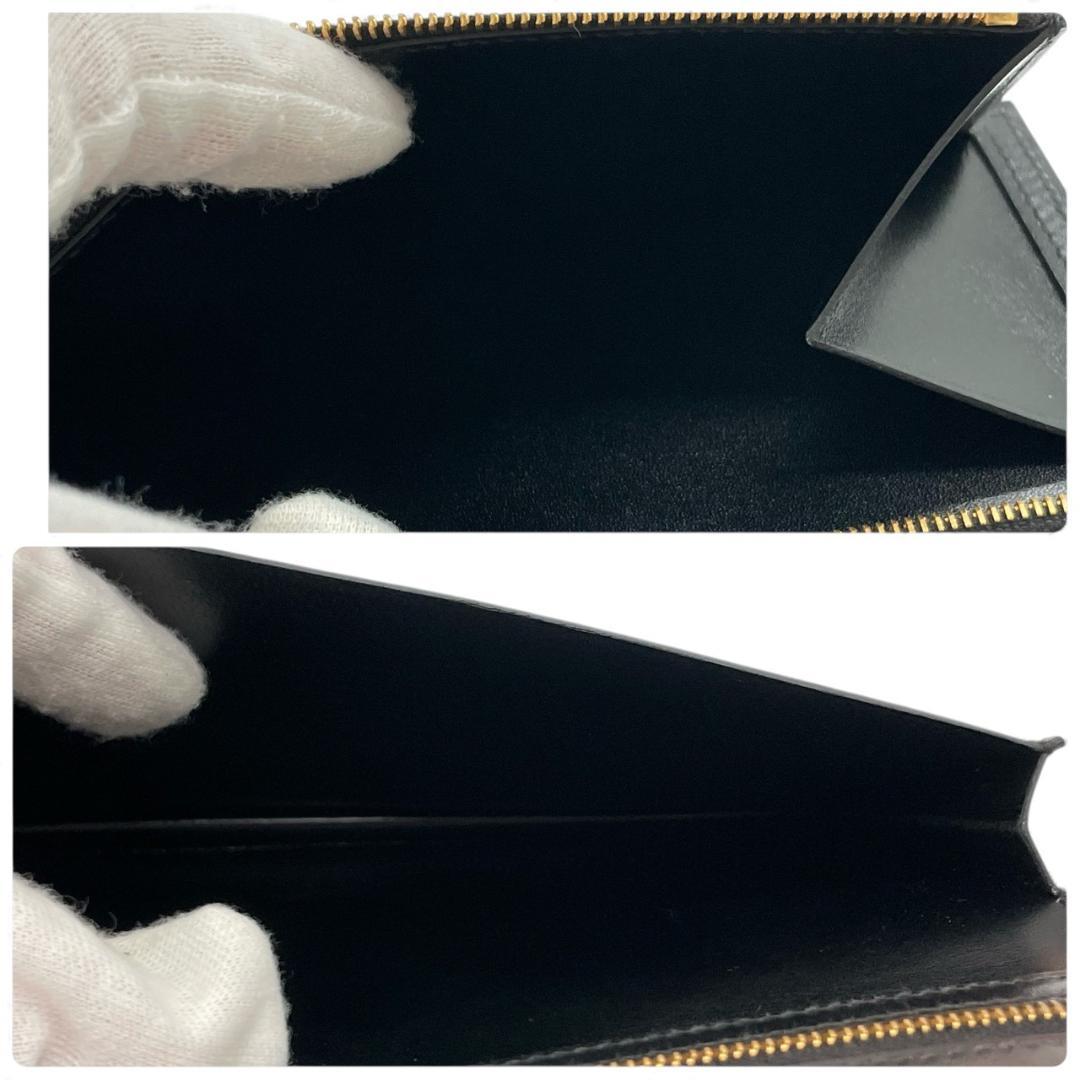 【新品同様】エルメス 二つ折り長財布 ベアンスフレ ボックスカーフ ブラック