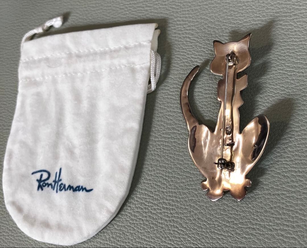 ロンハーマン HARPO ハルポ　シルバーキャットターコイズブローチ