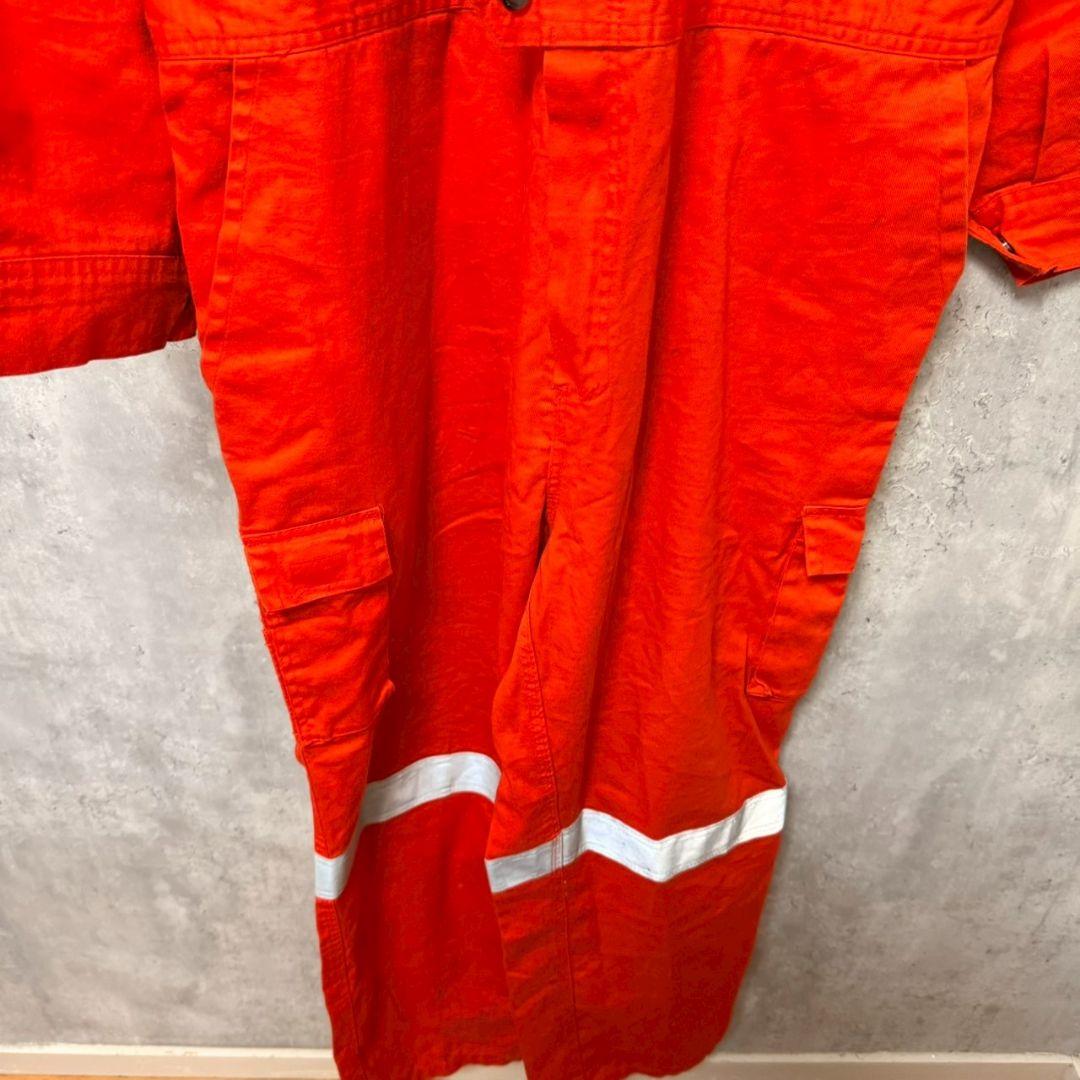 ✴️作業服　海洋掘削　つなぎ　企業ロゴ　オレンジ　希少　XXL