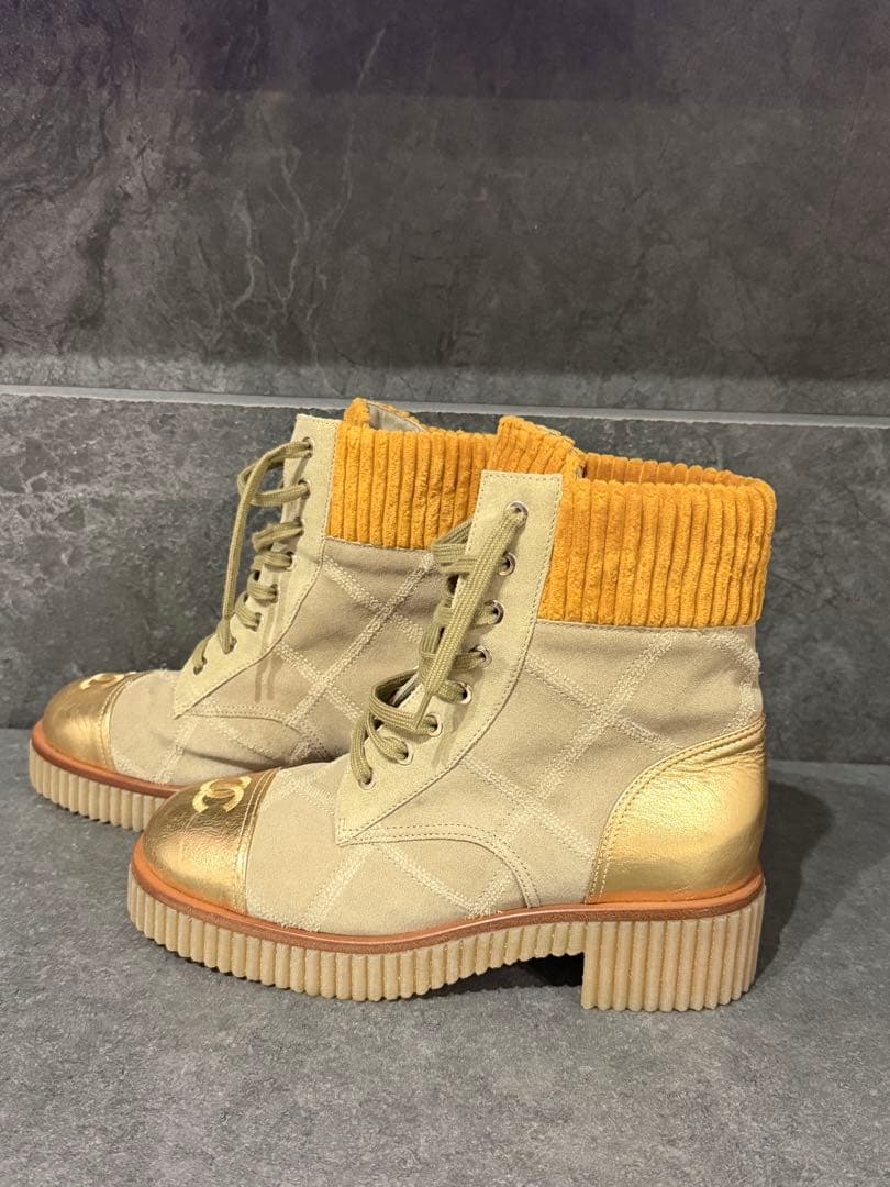 希少 極美品 シャネル　 CHANEL G36536レディースブーツ 正品保证