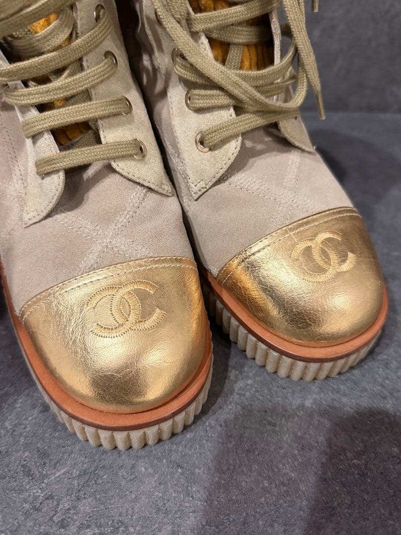 希少 極美品 シャネル　 CHANEL G36536レディースブーツ 正品保证