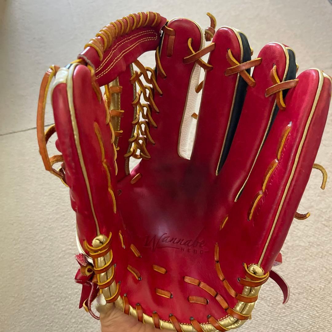 Wilson 軟式グローブ レッド/ホワイト　外野手用