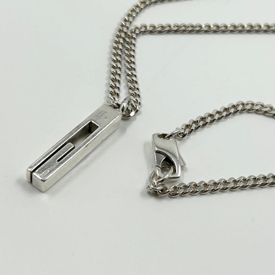 美品✨　グッチ　GUCCI ネックレス　カットアウト　スクエア　Gモチーフ　Ag