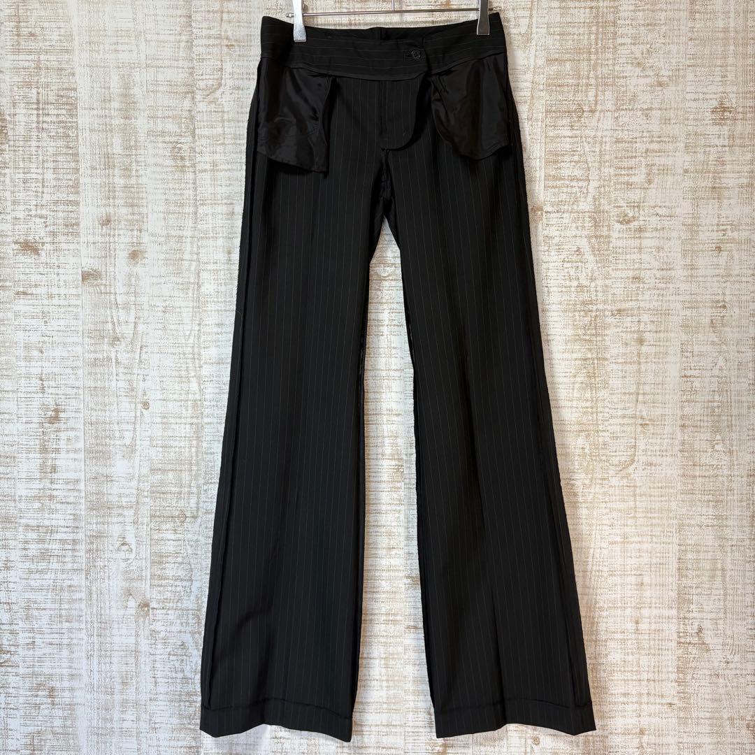 theory セオリー スーツ 薄手 ウール100 黒 ストライプ X0