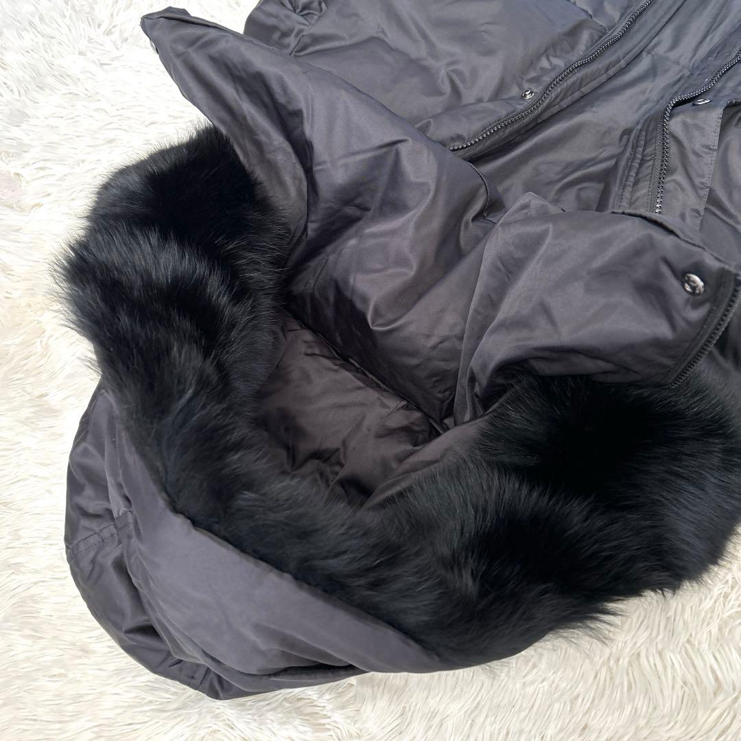 【美品】アミアンハウス　フォックスファー　ロングダウンコート Lサイズ