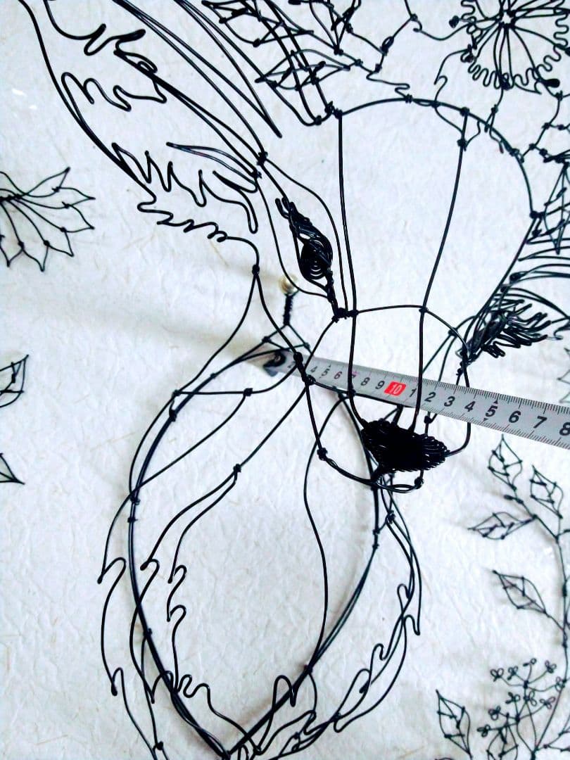 雌鹿　ワイヤークラフト　アート