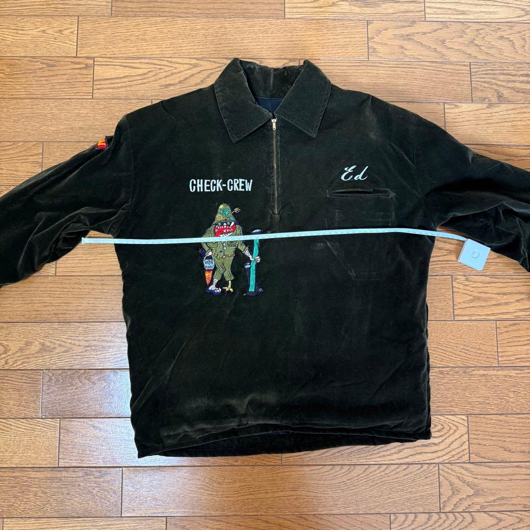 ヴィンテージ ベロア スーベニアジャケット プルオーバー 推定60sベトジャン