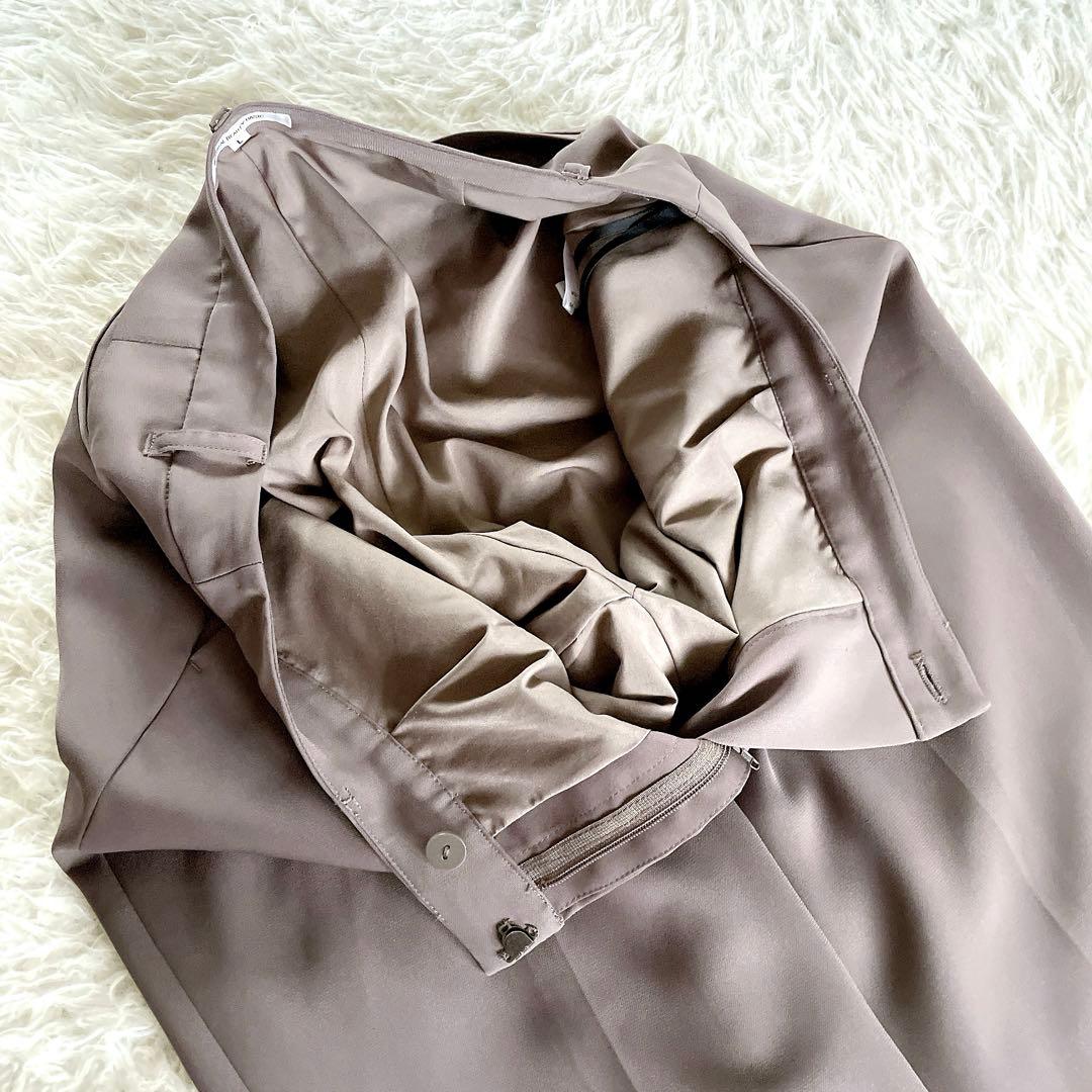 【ナチュラルビューティーベーシック】ノーカラージャケット パンツ ブラウス3点