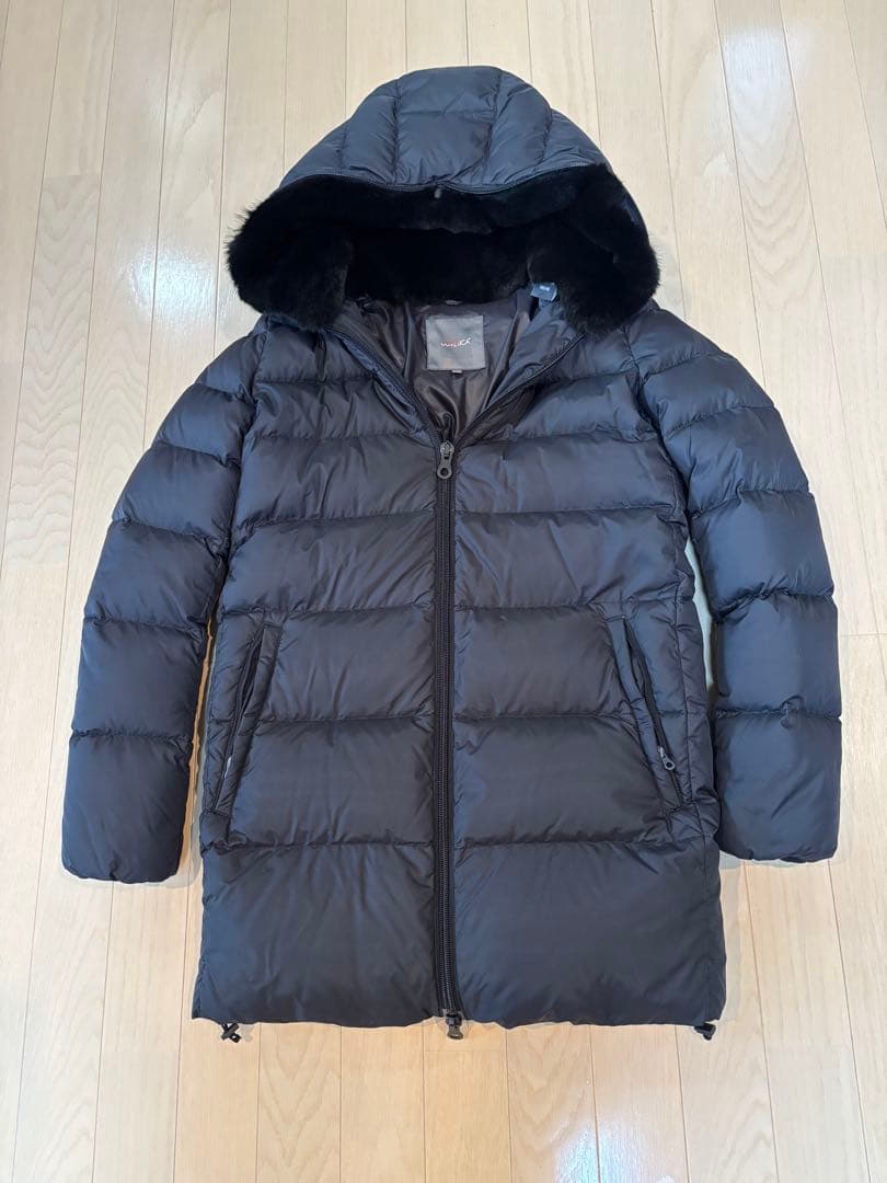 【美品】DUVETICA デュベティカ ダウンブラックラビットファー　42