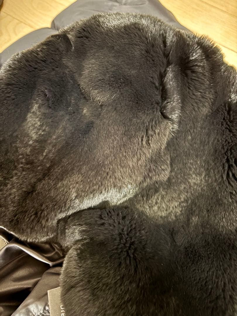 【美品】DUVETICA デュベティカ ダウンブラックラビットファー　42