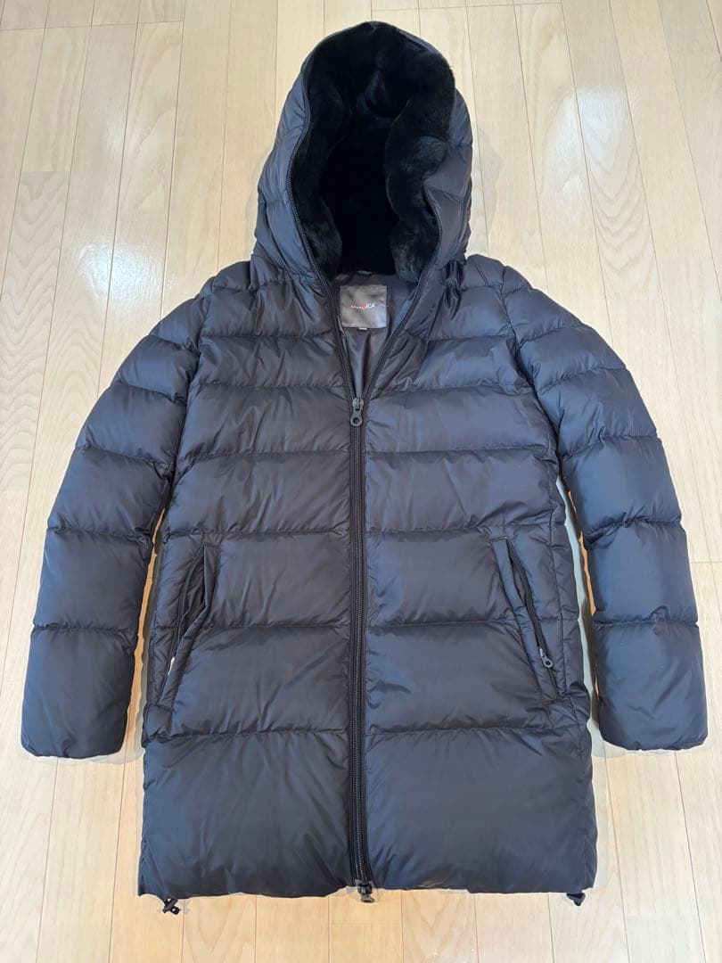 【美品】DUVETICA デュベティカ ダウンブラックラビットファー　42