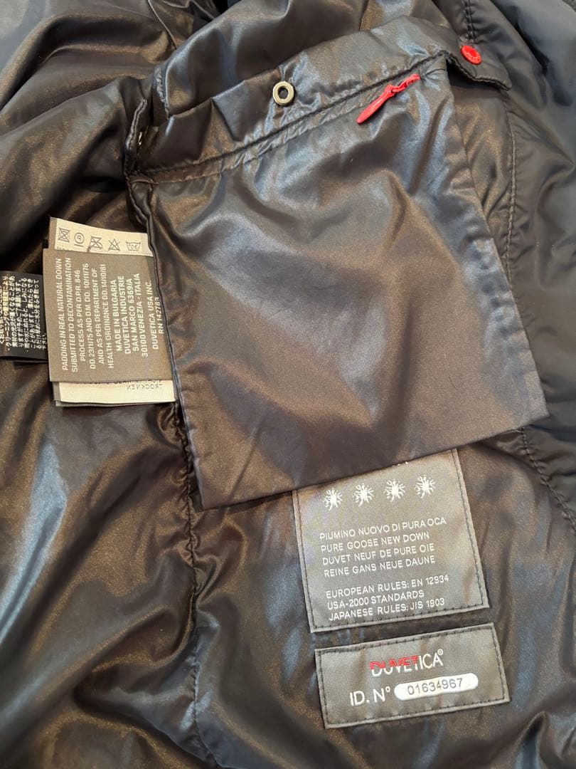 【美品】DUVETICA デュベティカ ダウンブラックラビットファー　42